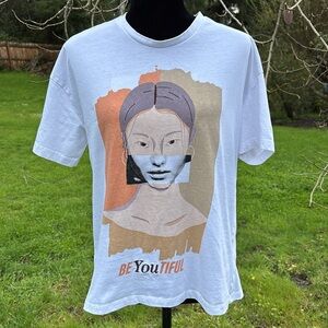Tamnoon "BEYouTIFUL" White Graphic Tee